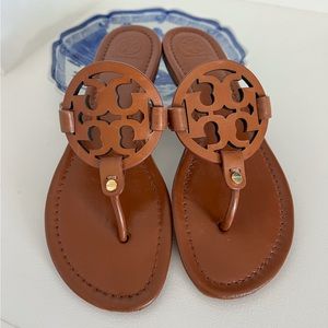 Tory Burch Miller Sandals Tan Brown Size 9